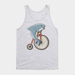 Shark On A Bike Tank Top